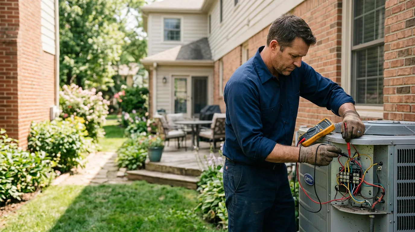 HVAC technician working near Pearisburg, VA